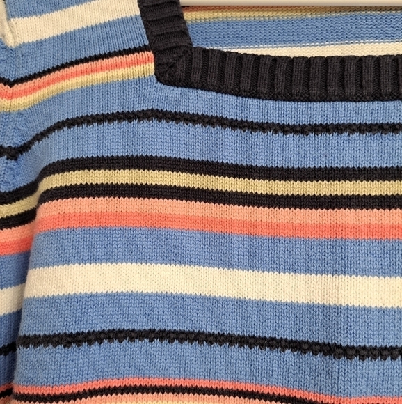Meg Allen Striped Multi Colored Sweater  Size L - Picture 6 of 7